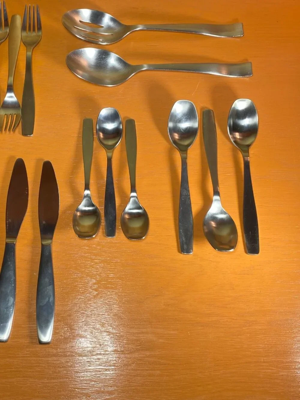 25 pc set Gourmet Settings Park Matte Flatware GS Stainless 18/10 Silverware